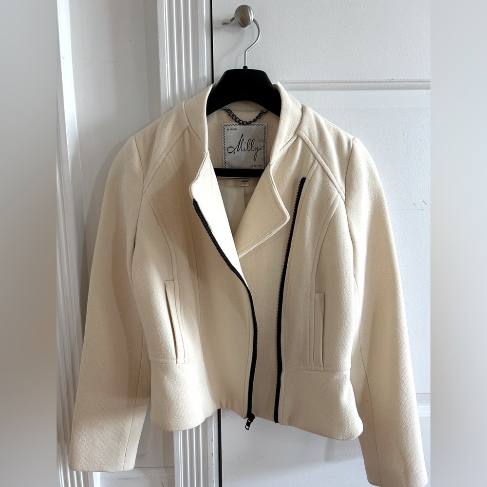 Milly cream jacket. Flawless condition, never worn. Size 4.